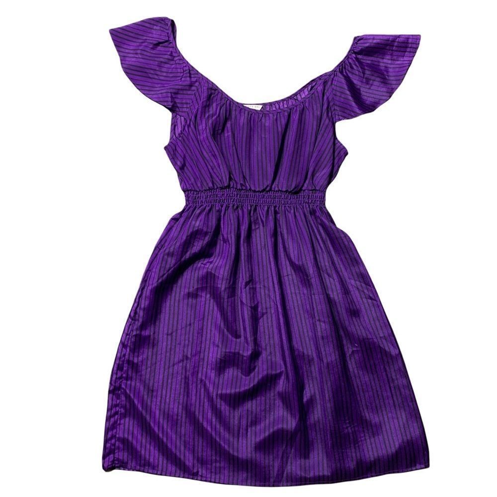 Forever 21 Black And Purple striped Dress Size XS